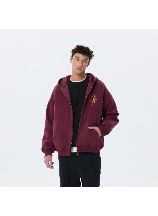 Chinism Uni Spring Casual Printed Zip-up Loose Hoodie American Style Cardigan - Image 3