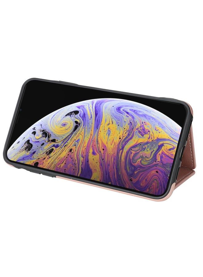 اس-توب حافظة هاتف iPhone XS Max ثلاثية الطي مع حقيبة بطاقات وحبل طويل - Image 5