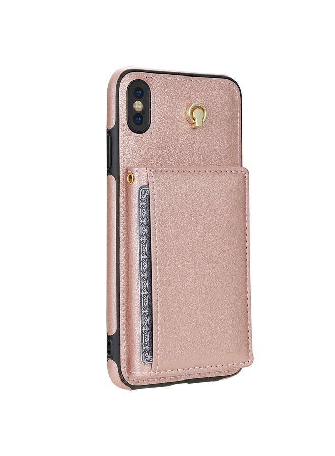 اس-توب حافظة هاتف iPhone XS Max ثلاثية الطي مع حقيبة بطاقات وحبل طويل - Image 3