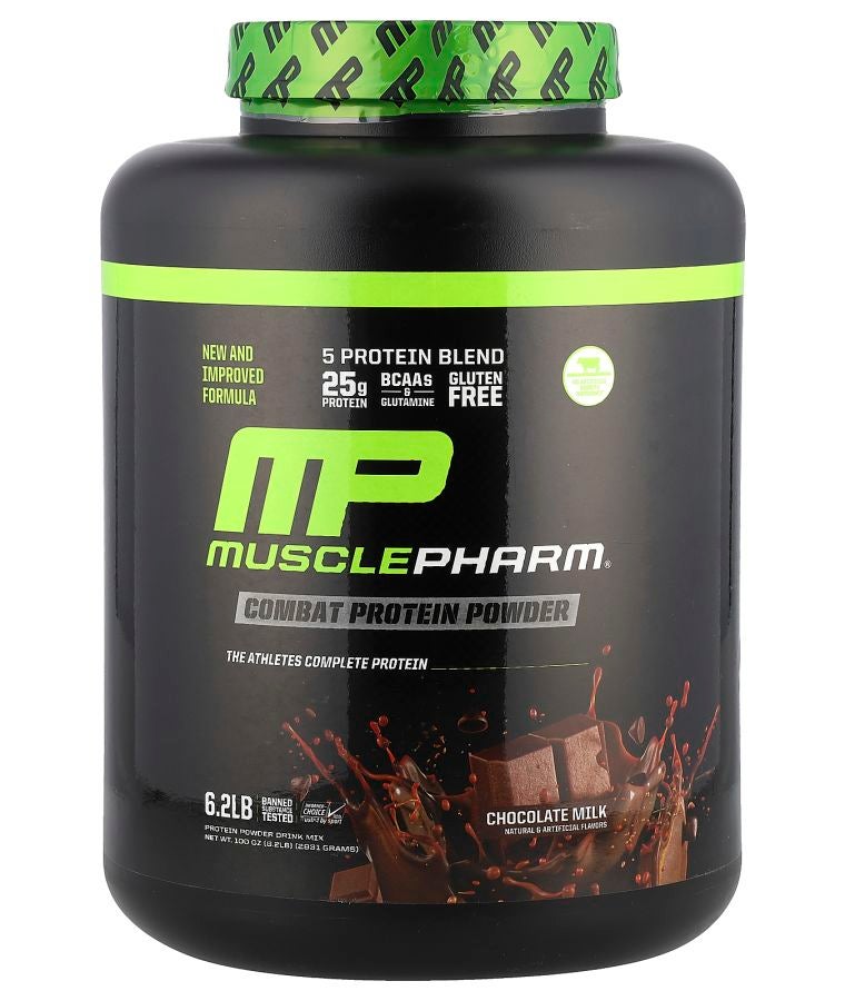 MusclePharm Combat Protein Powder Chocolate Milk 6.2 lb (2831 g)