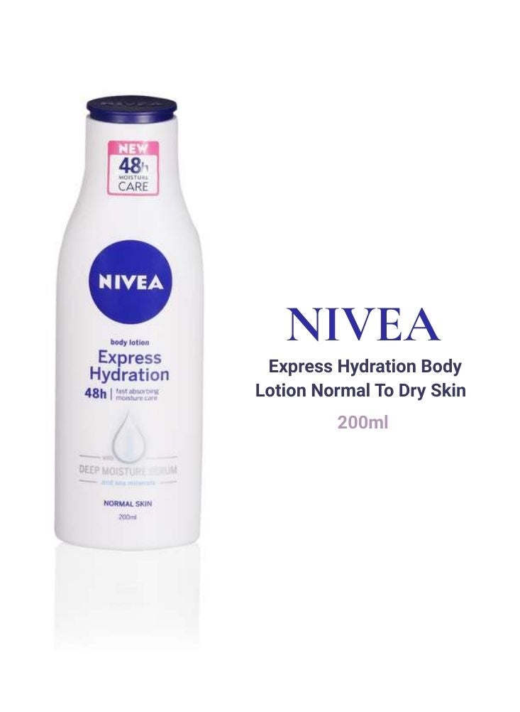 NIVEA Express Hydration Body Lotion for Normal to Dry Skin – 200ml - Image 2