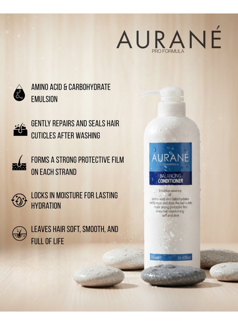 AURANE Protein Moisturizing Shampoo & Balancing Conditioner Set 750 ml Each – Keratin Hair Care for Dry and Damaged Hair - Image 4