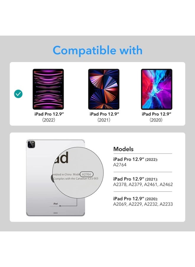 Muzz Wireless Keyboard Case with Arabic and English Layout, Rechargeable Bluetooth, Slim Stand Cover,Keyboard Case For (iPad Pro 12.9 inch 2022) - Image 2