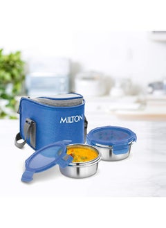 Milton MILTON Cube 2 Lunch Box, 300 ml, Set of 2, Blue  - Image 5