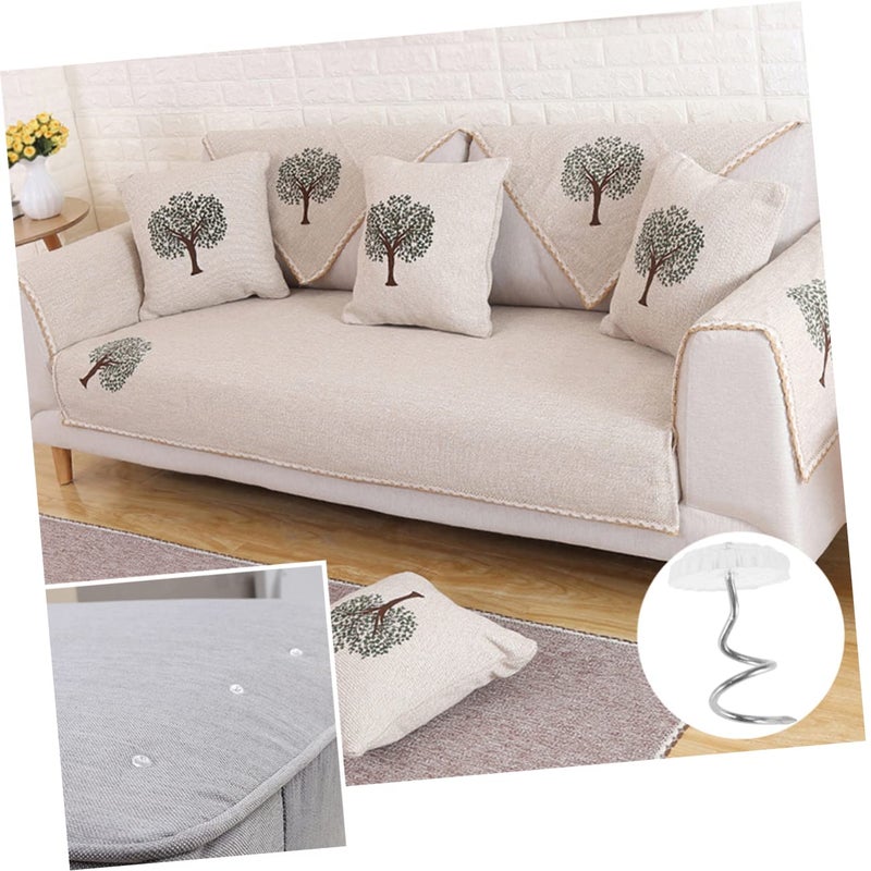 100 Pcs Clear Plastic Head Slip Twisted Upholstery Pins Traceless Sheet Holders For Slipcovers - Image 4