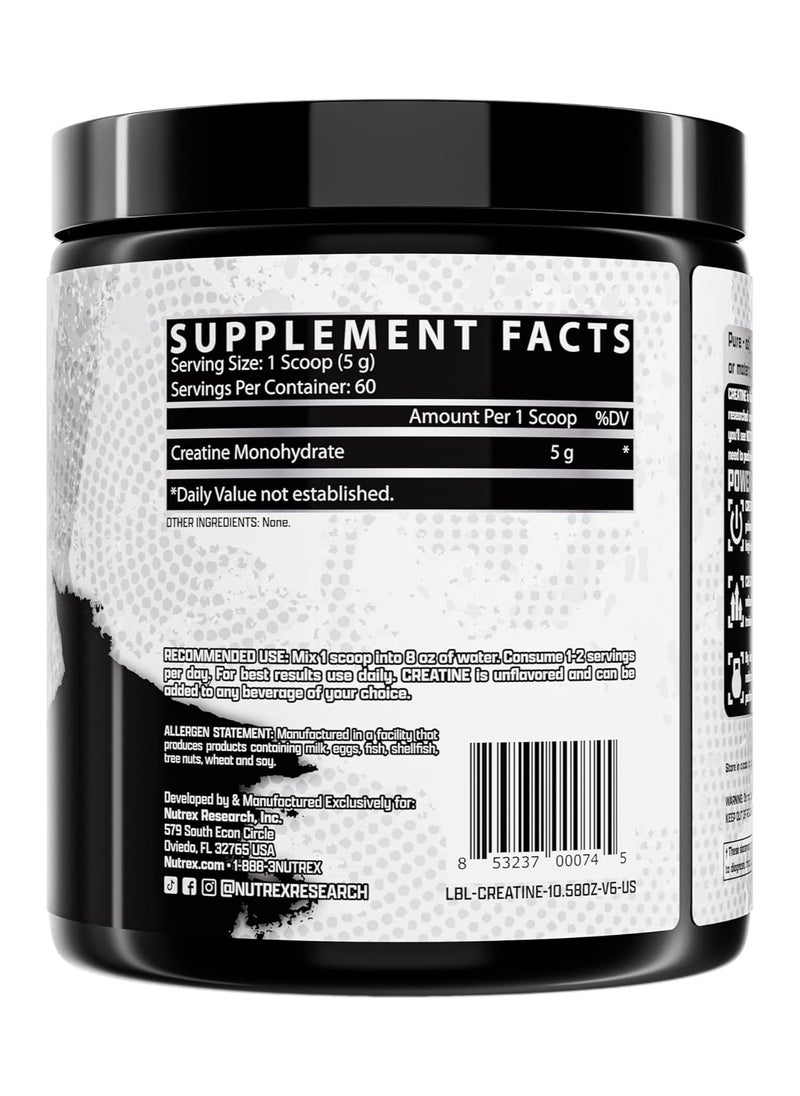 Nutrex Research - Creatine Monohydrate Unflavored 300G - Image 1