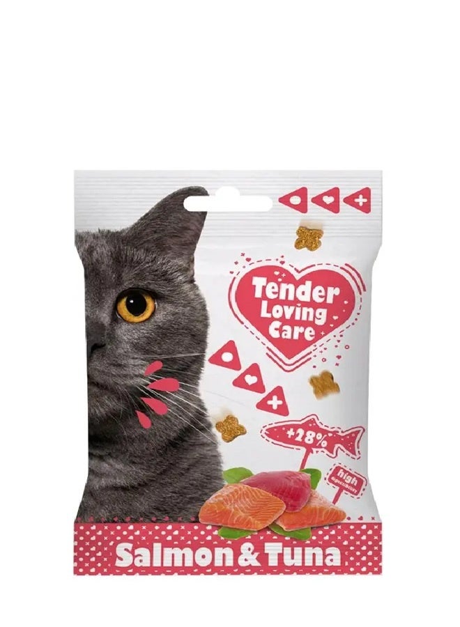 Duvo Tender Loving Care Soft Cat Snack Salmon And Tuna -  50G