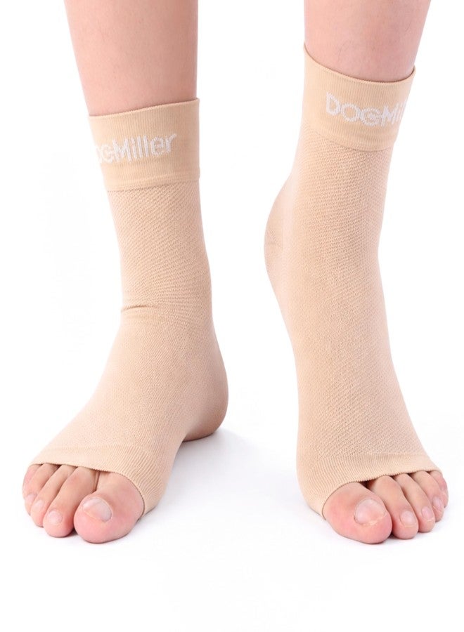 Doc Miller Ankle Brace for Women & Men - Ankle Compression Sleeve, Toeless Foot & Ankle Support for Plantar Fasciitis, Arthritis, Achilles Tendonitis, Sprained Ankle, Swelling & Recovery (1 Pair) - Image 1