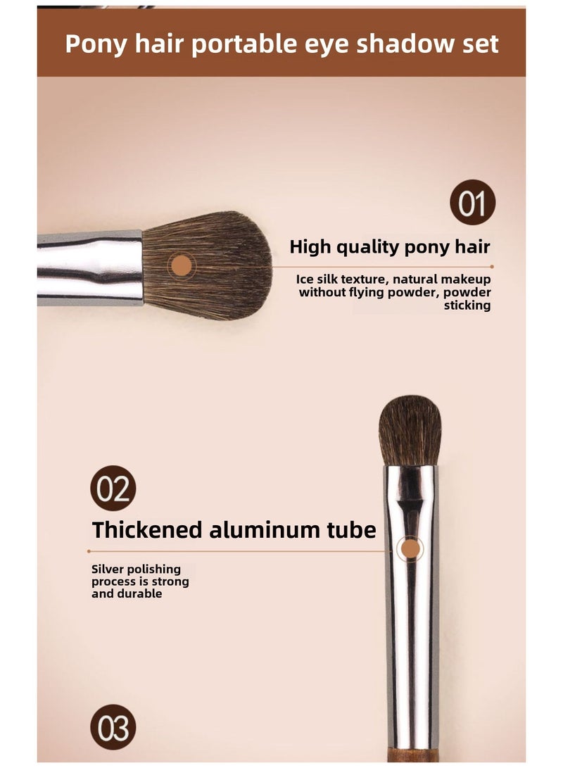 Goolsky Eye Makeup Brush Set, 5 Pcs Professional Blending Eyeshadow Makeup Brushes for Concealer Eyebrows Eyeliner, Soft Hairs & Wood Handle - Image 4