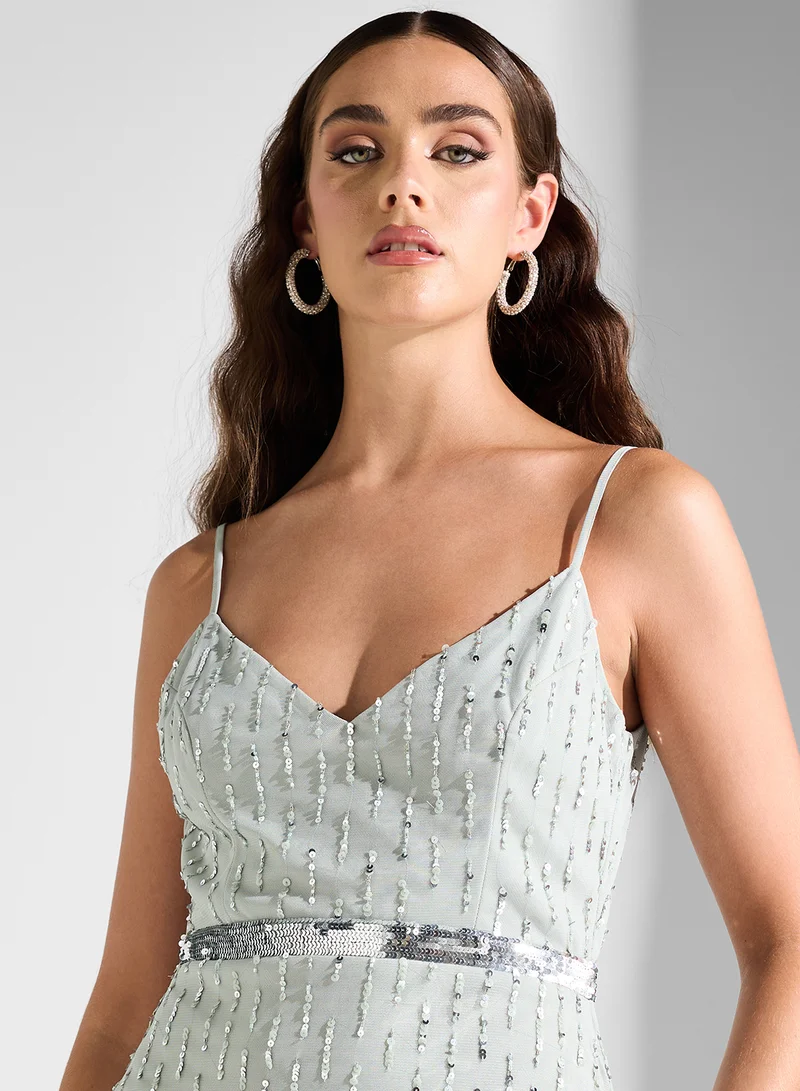 Namshi x Tiered Ruffle Maxi Dress