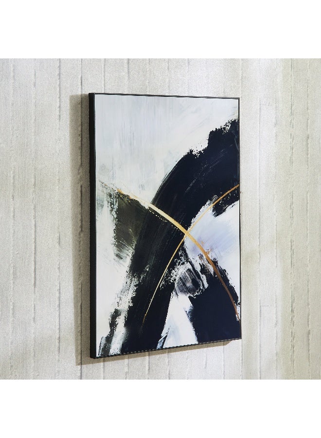 Home Box صورة فنية تجريدية مؤطرة - بالأبيض والأسود - Image 1