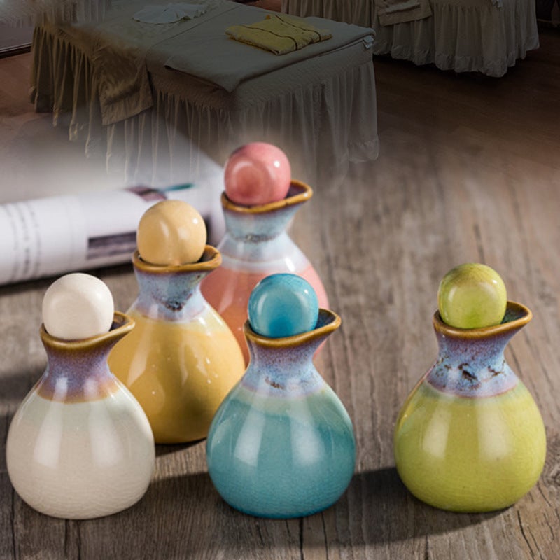 Thai Beauty Salon Essential Oil Bottle Essential Oil Pot Duckbill Bottle Ceramic Bottle Fragrance Bottle Smoked Oil Volatile Perfume Bottle Set - Image 3