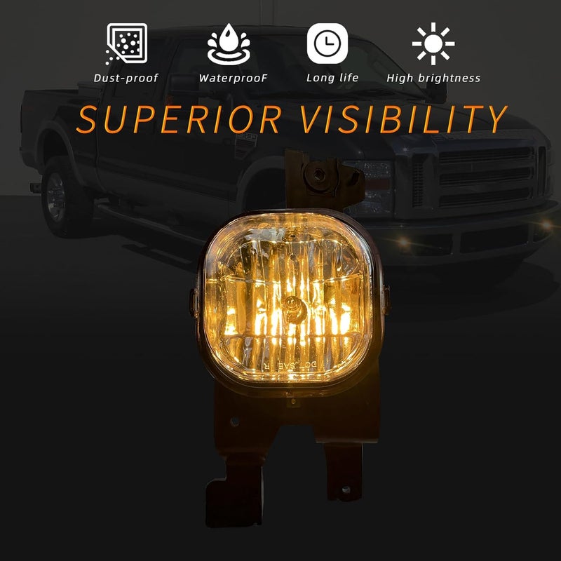 Shocklight Driving Fog Lights for 2008-2010 Ford F250 F350 F450 F550 Super Duty with H10 12V 42W Halogen Bulbs - Image 2