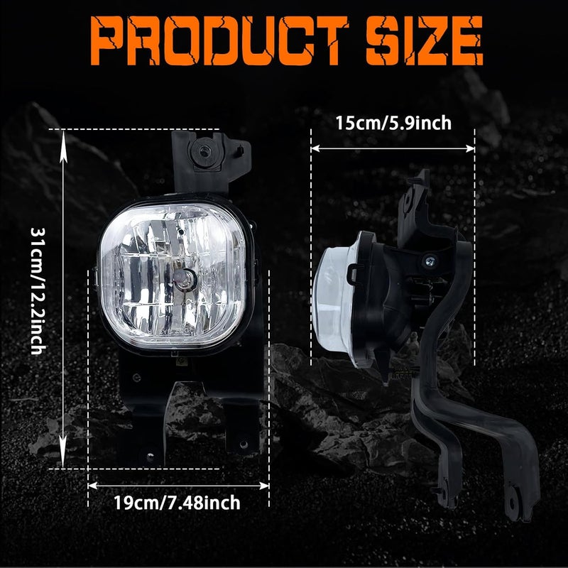 Shocklight Driving Fog Lights for 2008-2010 Ford F250 F350 F450 F550 Super Duty with H10 12V 42W Halogen Bulbs - Image 5