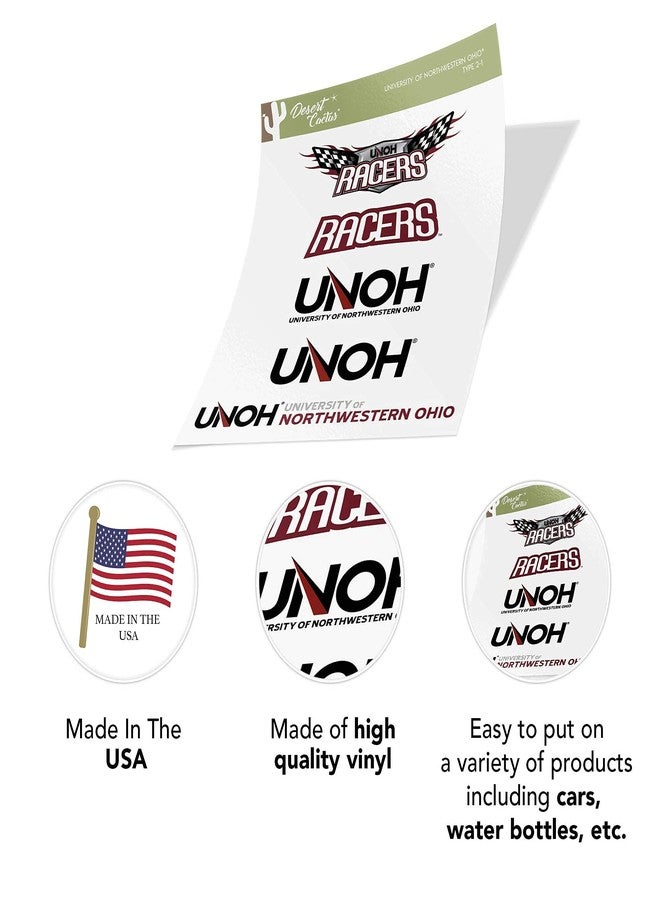 Desert Cactus University of Northwestern Ohio Sticker Northwestern Ohio Racers Vinyl Decal Laptop Water Bottle Car Scrapbook Sheet (Type 2) - Image 4