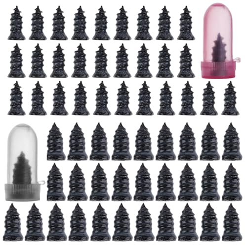 Opvixi Tire Repair Screws 60 PCS Vacuum Tire Plug Kit Spiral Rubber Nail Tire Plugs Screw Type Fast Tool Self Screw in Tire Plugs Tire Repair Kit for Car Truck Motorcycle Tire Puncture Repair - Image 1