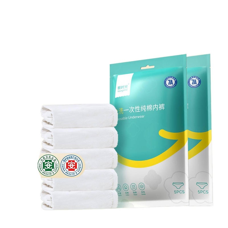 15 Pack Disposable Underwear Women No Wash Postpartum Recovery Sterile Travel Breathable Cotton Size XL for Desk Setup - Image 2