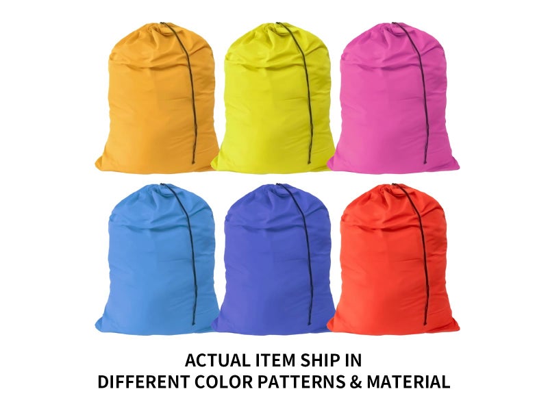 YETHAN Extra Large Laundry Bag 6 Pack, Varied Colors, Travel Laundry Bags with Drawstring Closure, 30"x40", for college, dorm and apartment dwellers (6PCS) - Image 4