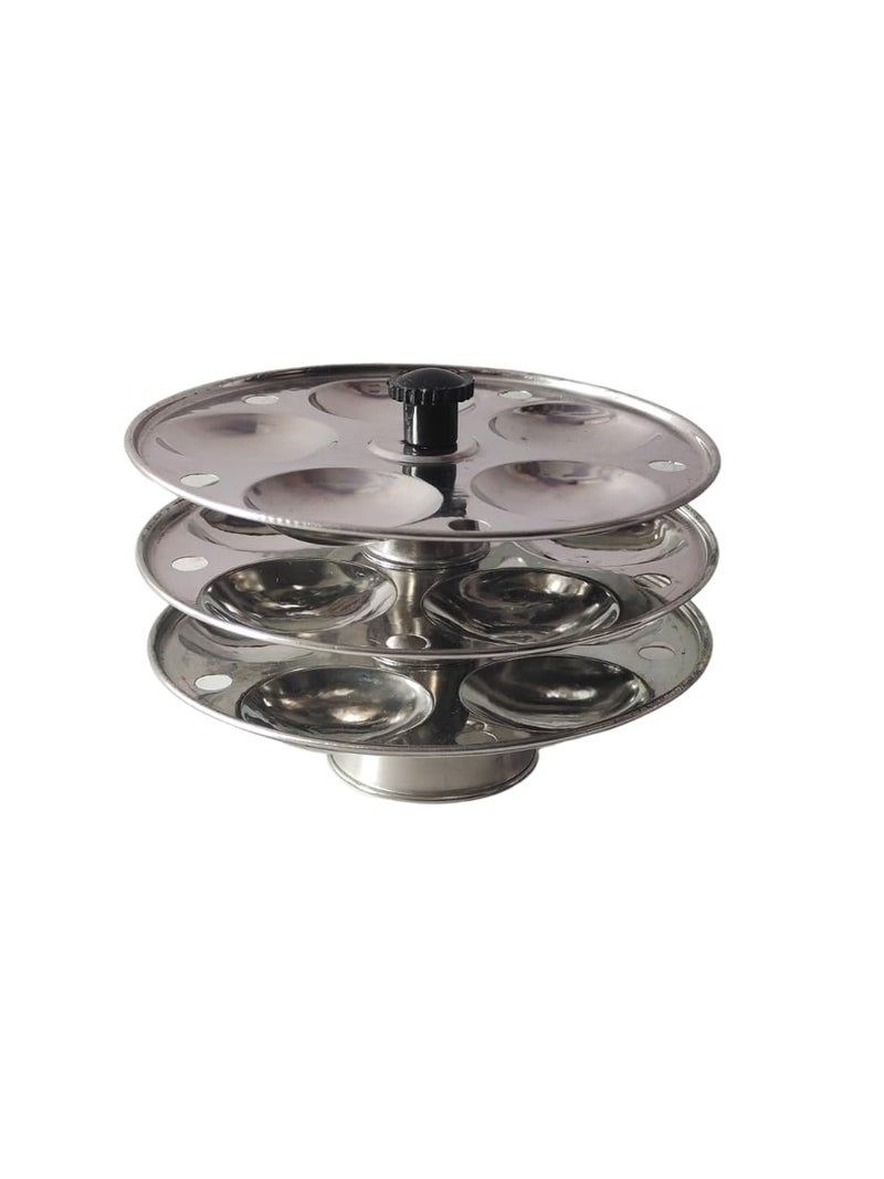 MARWALL حامل إيدلي للأطفال من الفولاذ المقاوم للصدأ ماروال/صانع إيدلي يصنع 15 إيدلي صغير في آن واحد. (طبق دائري 3 طبقات إيدلي للأطفال) - Image 2