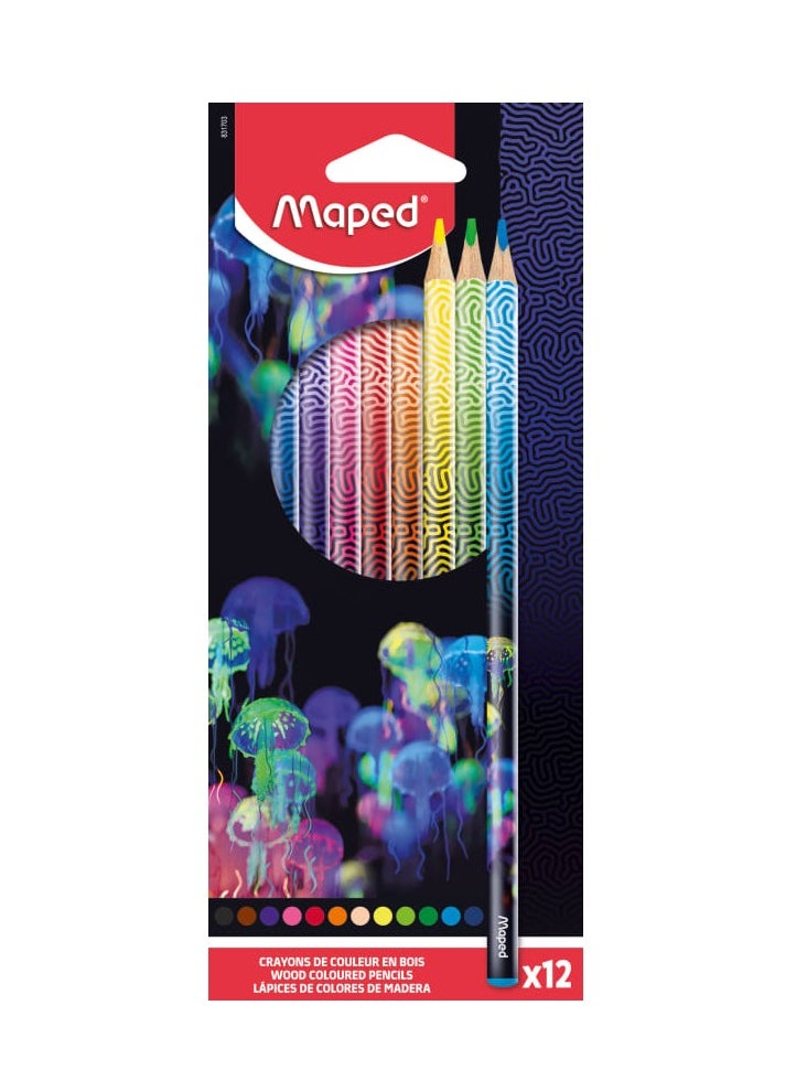 Maped - 12-Piece Deep Sea Paradise Design Colour Pencils Multicolour - Image 1