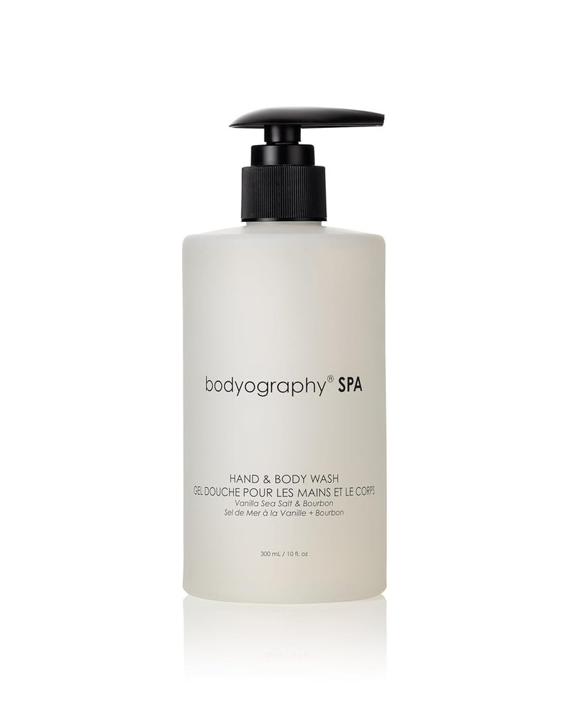 Bodyography Spa Hand Body Wash Vanilla Sea Salt Bourbon Fragrance 10 oz Luxurious Vegan Cleanser Bubble Bath Hydrating ParabenFree GlutenFree Daily Body Care - Image 1