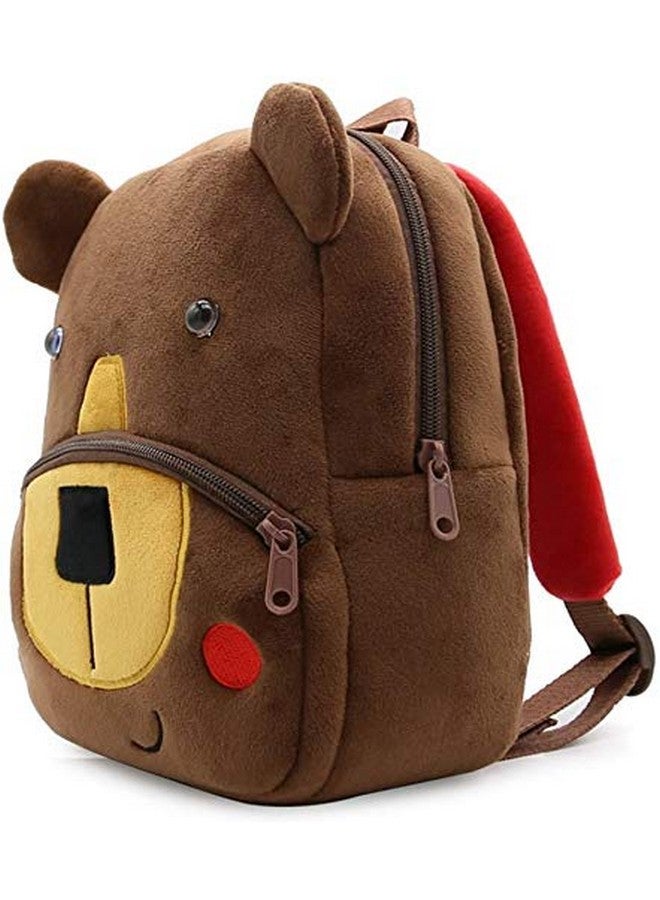 blue tree Cute Kids Backpack Toddler Bag Plush Animal Cartoon Mini Travel Bag for Baby Girl Boy 1-6 Years (Blue Cat-Bear) - Image 4