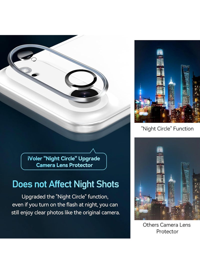 Rock Pow 4-Pack Camera Lens Protector for Phone 17 Air 6.6'' Screen Protector Tempered Glass[Case Friendly][New Rersion],for iPhone Scratch-Resistant,Clear+Black Circle - Image 5
