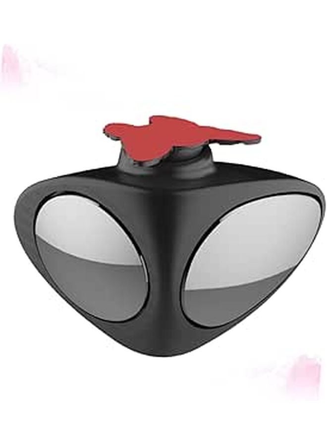 Adjustable Blind Spot Mirror Wide Angle Side Rearview Right Side Easy Install Black - Image 1
