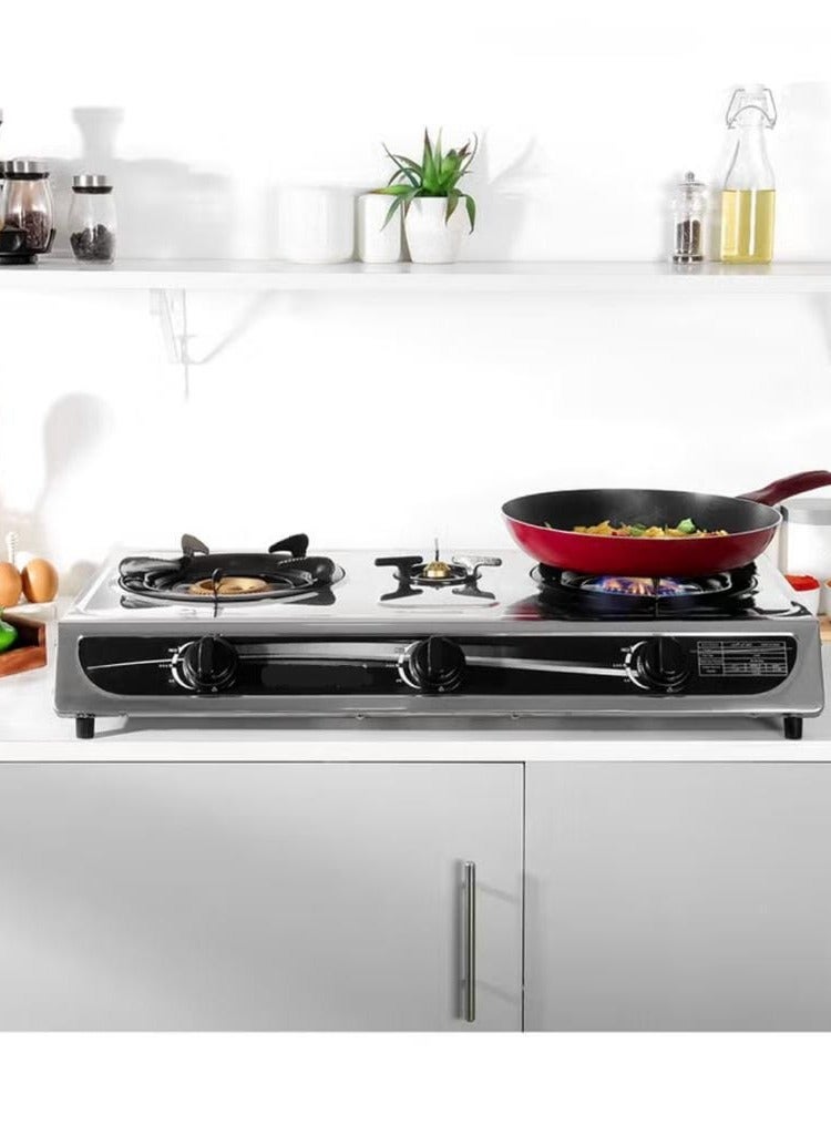 Gas stove with 3 steel burners  - Image 2