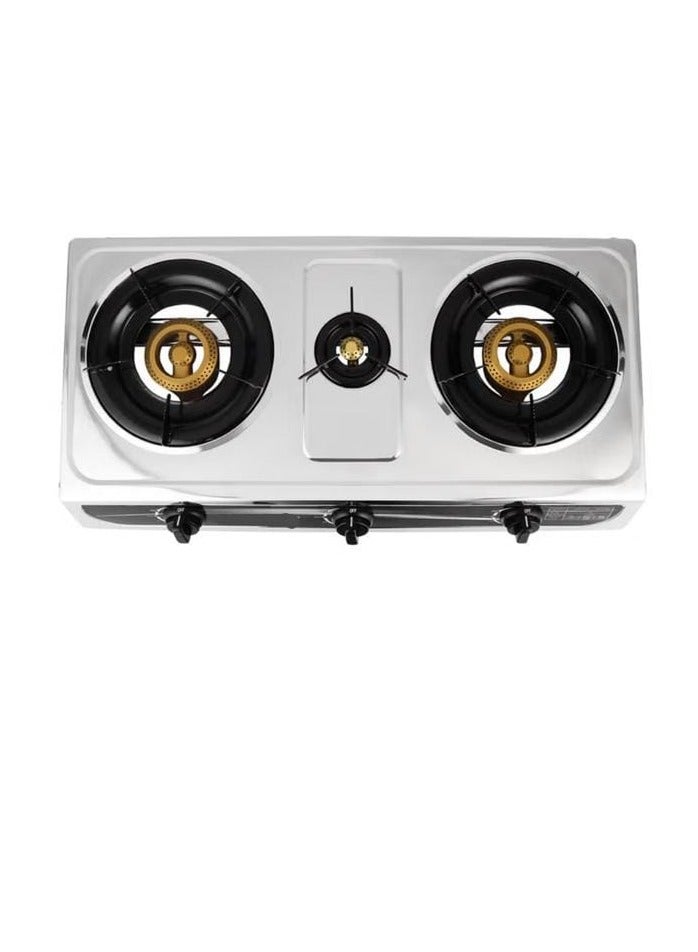 Gas stove with 3 steel burners  - Image 3