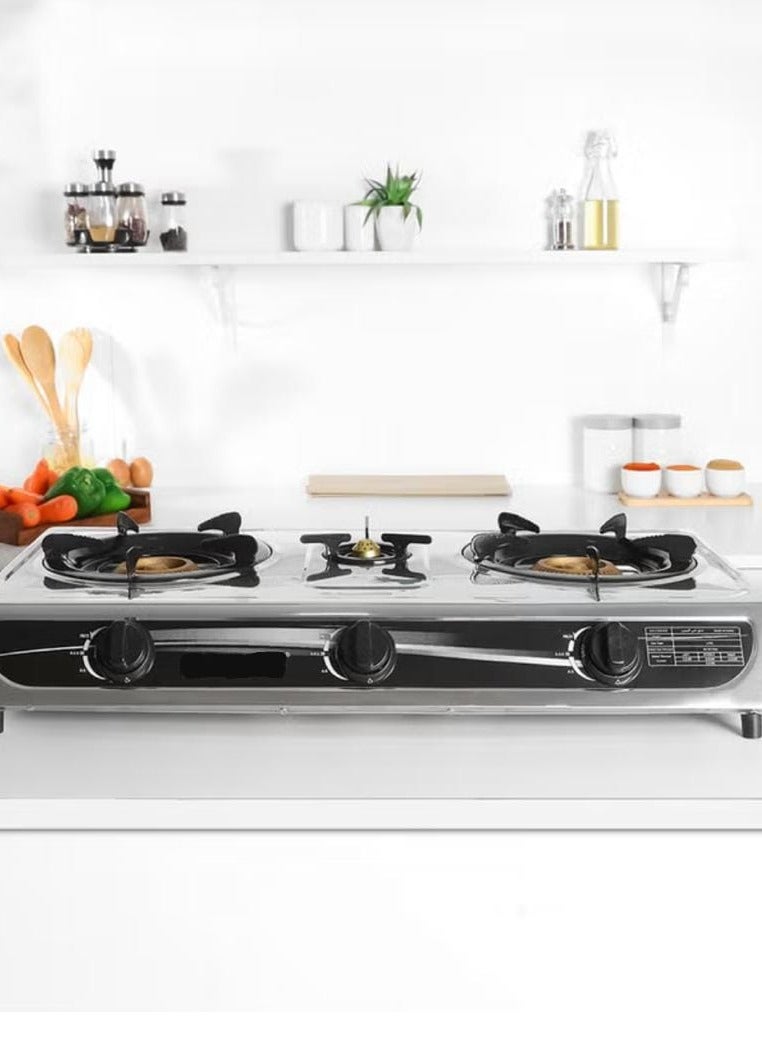 Gas stove with 3 steel burners  - Image 4