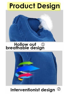 DUNISO Inflatable Travel Pillow，Avoid Neck and Shoulder Pain，Comfortably Support the Head, Neck, and Waist，Suitable for Sleeping and Resting on Travel, Airplanes, Cars, Office，Black  - Image 4