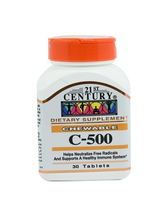 21st CENTURY - 21st Century Chew. Vitamin C-500 Tab 30's - Image 1