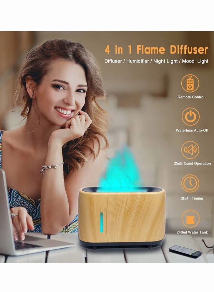 Mi VAZA Essential Oil diffuser, Bluetooth Music Flame Aromatherapy Humidifier Diffuser, Durable Long Lasting Fragrance Diffuser, Portable Color Changing Room Diffusers For Home Office, (Beige) - Image 5