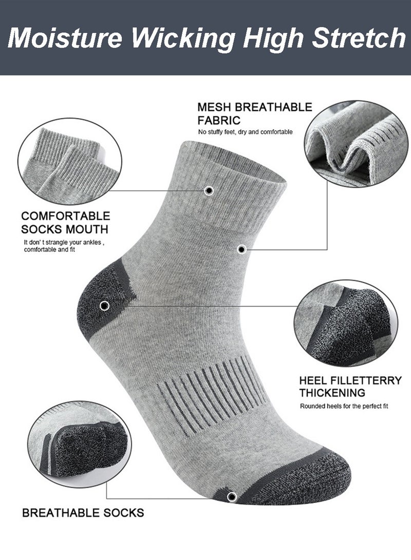 ALPNEGINE Athletic Crew Socks (5 pairs) Low Cut, Moisture-Wicking with Odor Control, Breathable Mesh & Sport Moisture Wicking, Ideal for All Season - Image 3