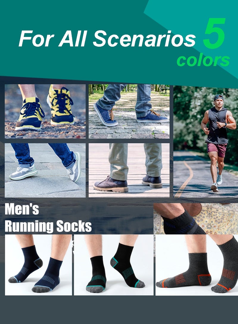 ALPNEGINE Athletic Crew Socks (5 pairs) Low Cut, Moisture-Wicking with Odor Control, Breathable Mesh & Sport Moisture Wicking, Ideal for All Season - Image 5