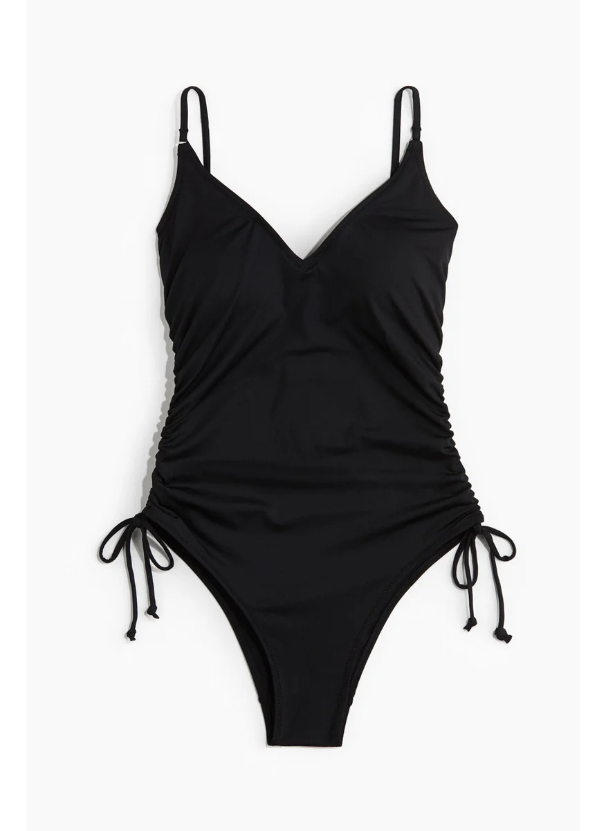 اتش اند ام Padded-Cup Drawstring-Detail Swimsuit