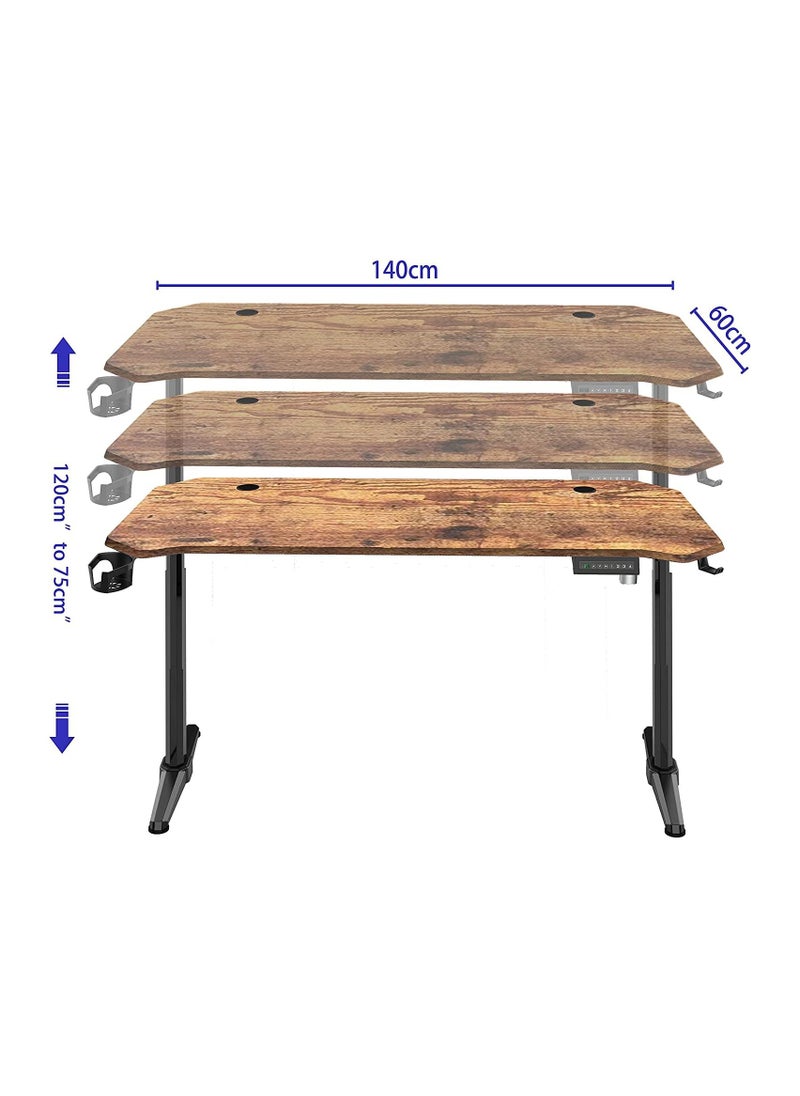 Royal Polar - Ergonomic Electric Standing Desk Lifting Computer Desk Intelligent Workstation with 4 Height Memory Controller with Headphone Hook - Image 1