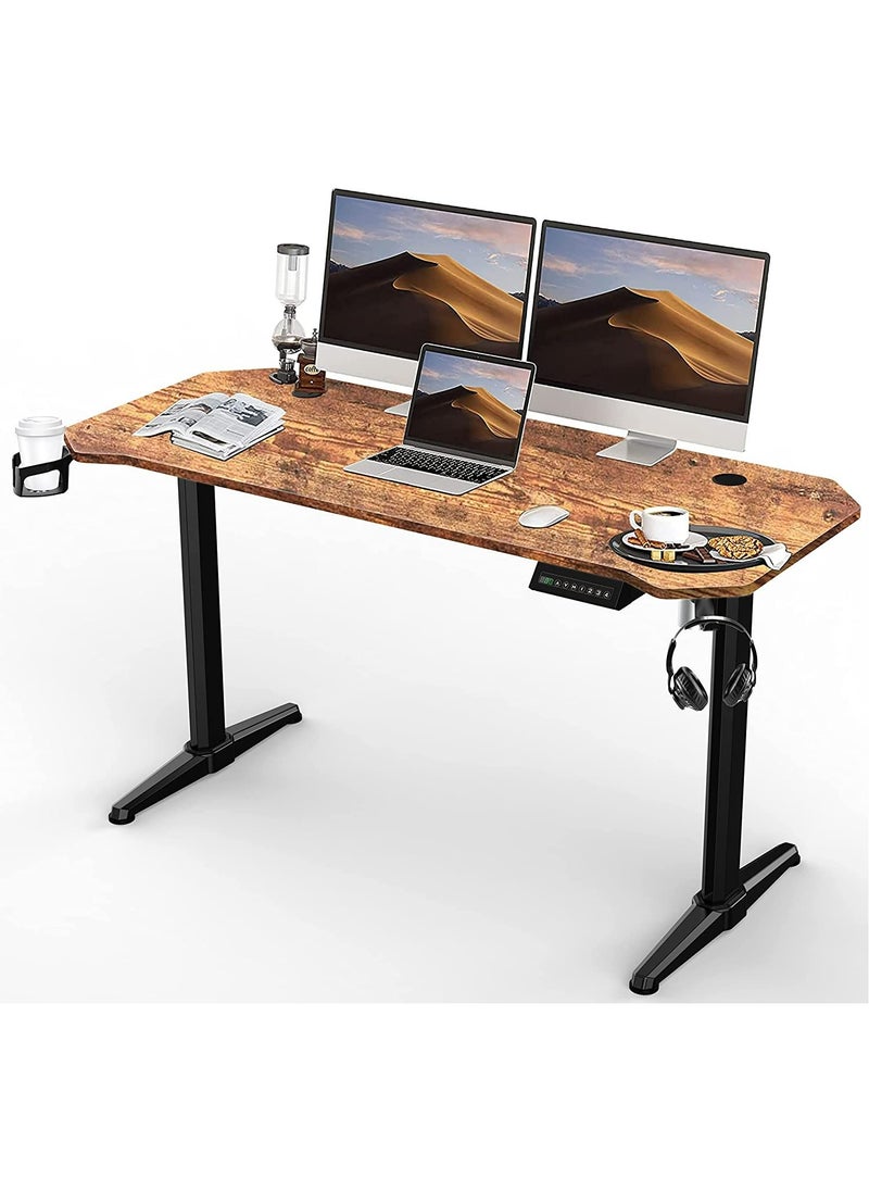 Royal Polar - Ergonomic Electric Standing Desk Lifting Computer Desk Intelligent Workstation with 4 Height Memory Controller with Headphone Hook - Image 1