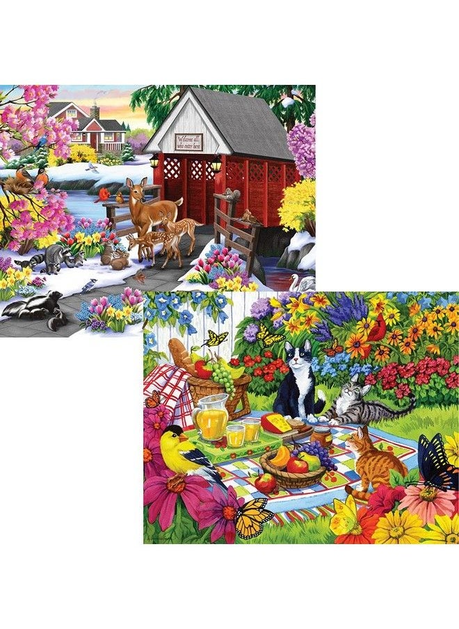 Bits and Pieces 4 In 1 Multi Pack 300 Piece Jigsaw Puzzles For Adults 300 Pc Puzzle Set Bundle By Nancy Wernersbach 16" X 20" (41Cm X 51Cm)  - Image 5