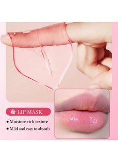 YMEYFAN 10 Pair Under Eye Mask & 10 Pair Lip Mask Skincare Set, Rose Pink Lip Patches & Under Eye Patches for Puffy Eyes, Dark Circles, Dry Lips Lines, Deep Hydrating Moisturizing, Gifts for Mom Women  - Image 2