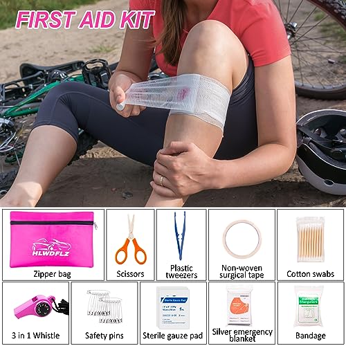 HLWDFLZ Car Emergency Kit with Portable Air Compressor - Roadside Emergency Kit for Vehicles, Winter Car Safety Roadside Assist Kit, Emergency Car Kit for Teen Girl and Ladies M-75 - Image 5