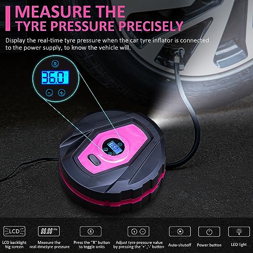 HLWDFLZ Car Emergency Kit with Portable Air Compressor - Roadside Emergency Kit for Vehicles, Winter Car Safety Roadside Assist Kit, Emergency Car Kit for Teen Girl and Ladies M-75 - Image 2
