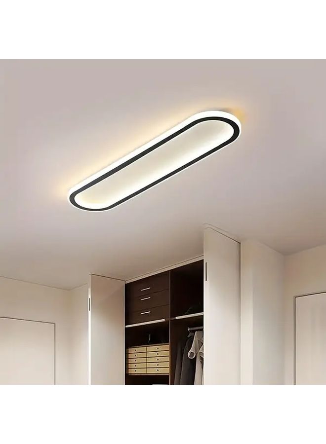 Black 60cm LED Ceiling Light 3000K Aluminum Modern For Living Room Bedroom Kitchen - Image 1