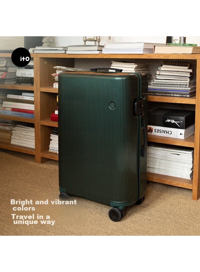 Ito Luggage, 20-inch Business Suitcase, Large Capacity, Password Lock, Lightweight Travel Carry-on, Pistachio Forest Green - Image 2