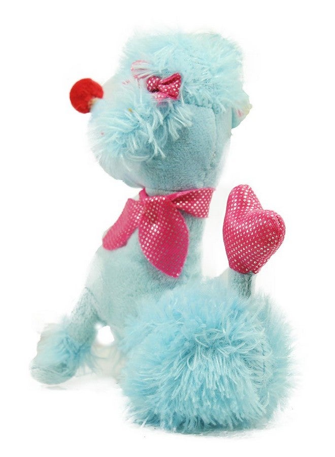 Tickles Hanging Poodle Dog With Loop Soft Stuffed Plush Animal Toy For Kids Girls Birthday Gifts (Color: Blue Size: 16 Cm) - Image 3