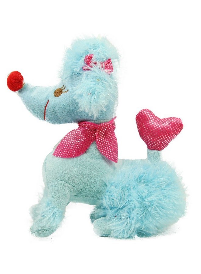 Tickles Hanging Poodle Dog With Loop Soft Stuffed Plush Animal Toy For Kids Girls Birthday Gifts (Color: Blue Size: 16 Cm) - Image 2