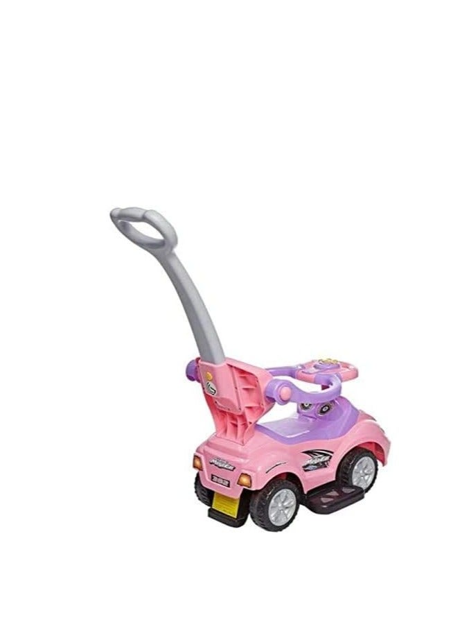 Push Cars for Toddlers, 3 in 1 Ride on Push Car with Music, Safety Brackets, and Anti-Topple Devices, Removable Handle for the Ages 1-3 years (Pink) 301  - Image 3