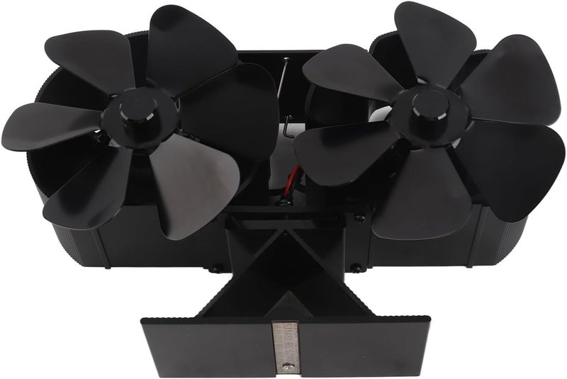 Zerodis Fireplaces Heating Aluminum Alloy Efficient Heat Distribution Silent Operation Decorative for Wood and Coal Stoves Heat Powered Stove Fan (No Thermometer) - Image 5