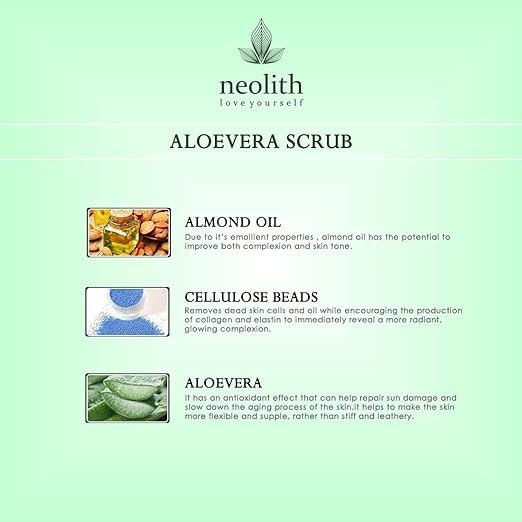 SHYRC Aloe Vera Scrub Winter Scrub Exfoliating Face Scrub for Reduce Acne Blackheads Whiteheads Dry Dull Skin Ecocert Certified Raw Materials Paraben Sulphate Free Women Men 100 Gm - Image 4